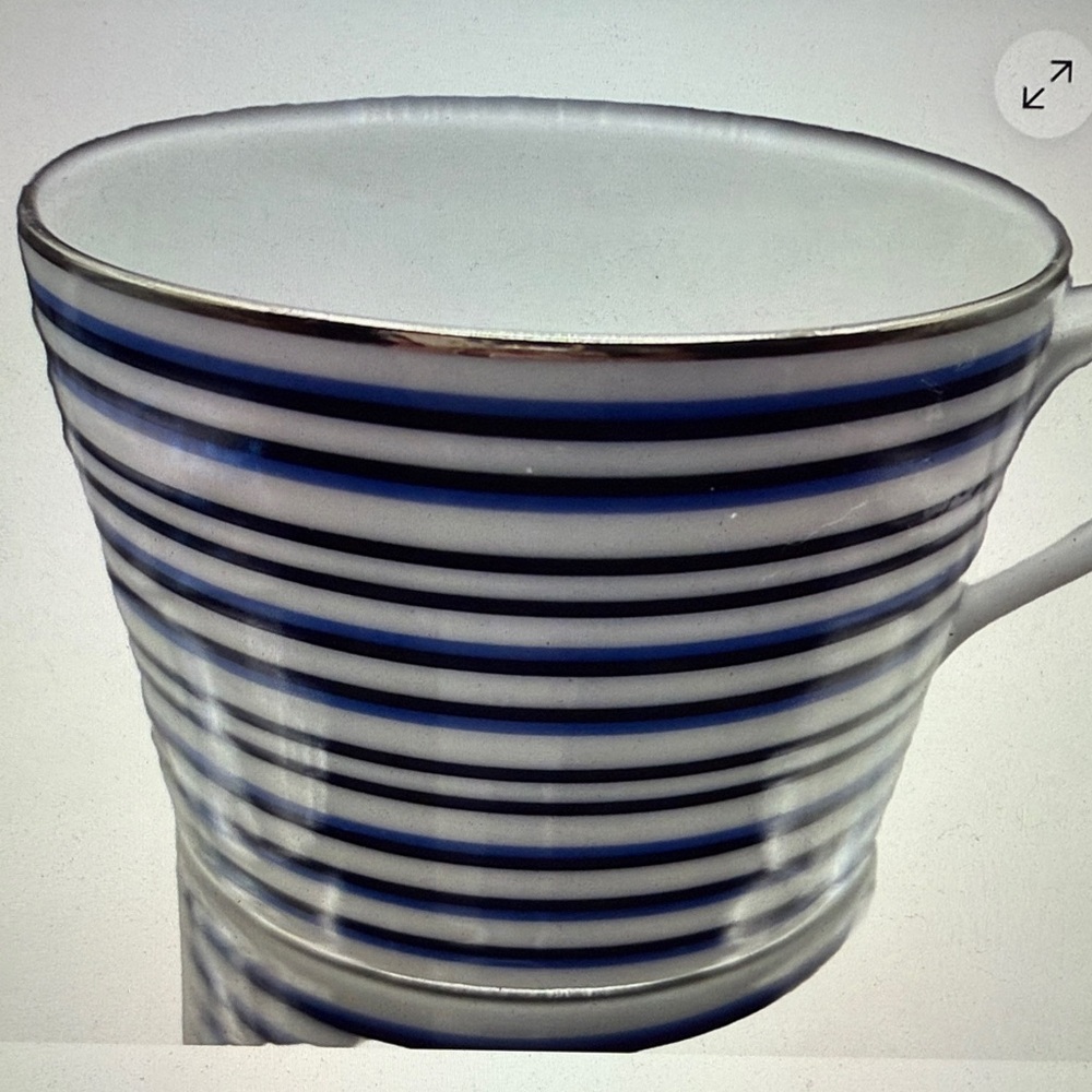LAUREN RALPH LAUREN Regatta Stripe Breakfast Cups Set of 4 Made in Portugal